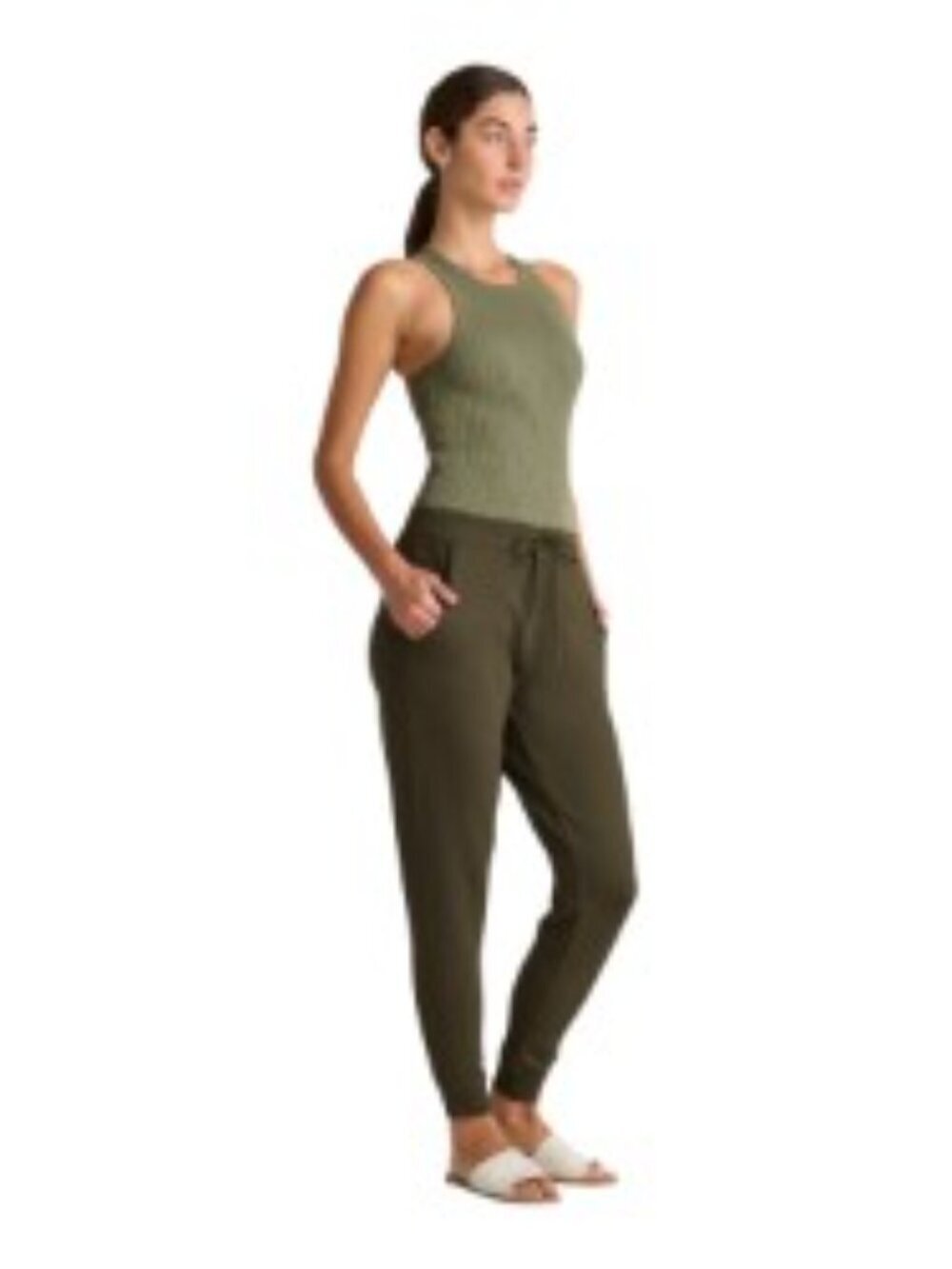 Quince Olive Ultra Stretch Ponte Jogger XSmall